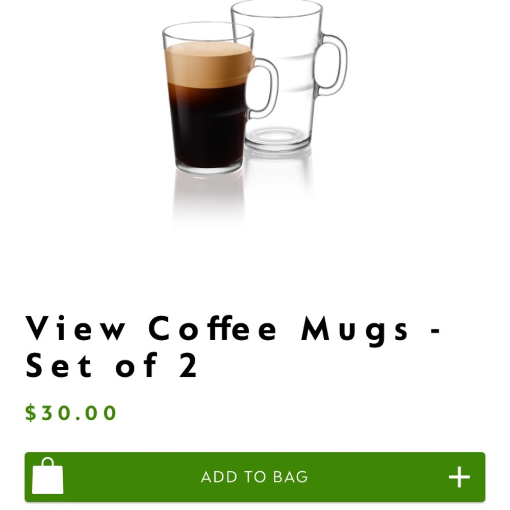 Nespresso coffee mug set